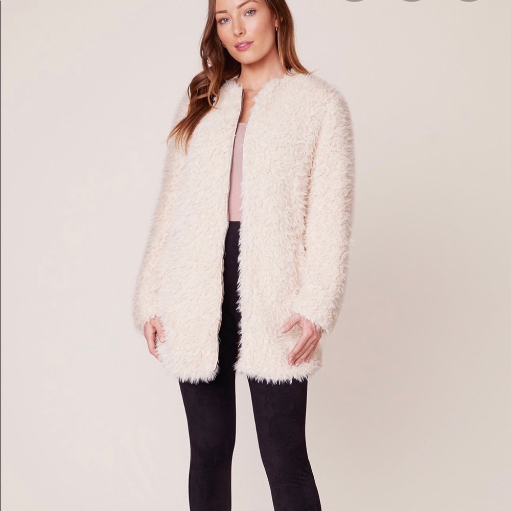 BB DAKOTA SOFT SPOT FAUX FUR COAT